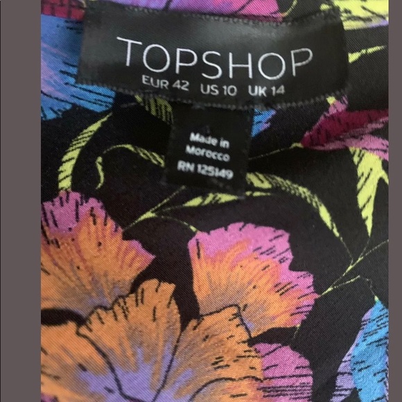NEW TOPSHOP Sleeveless Floral Jumpsuit SIZE 8-10 - Picture 8 of 8